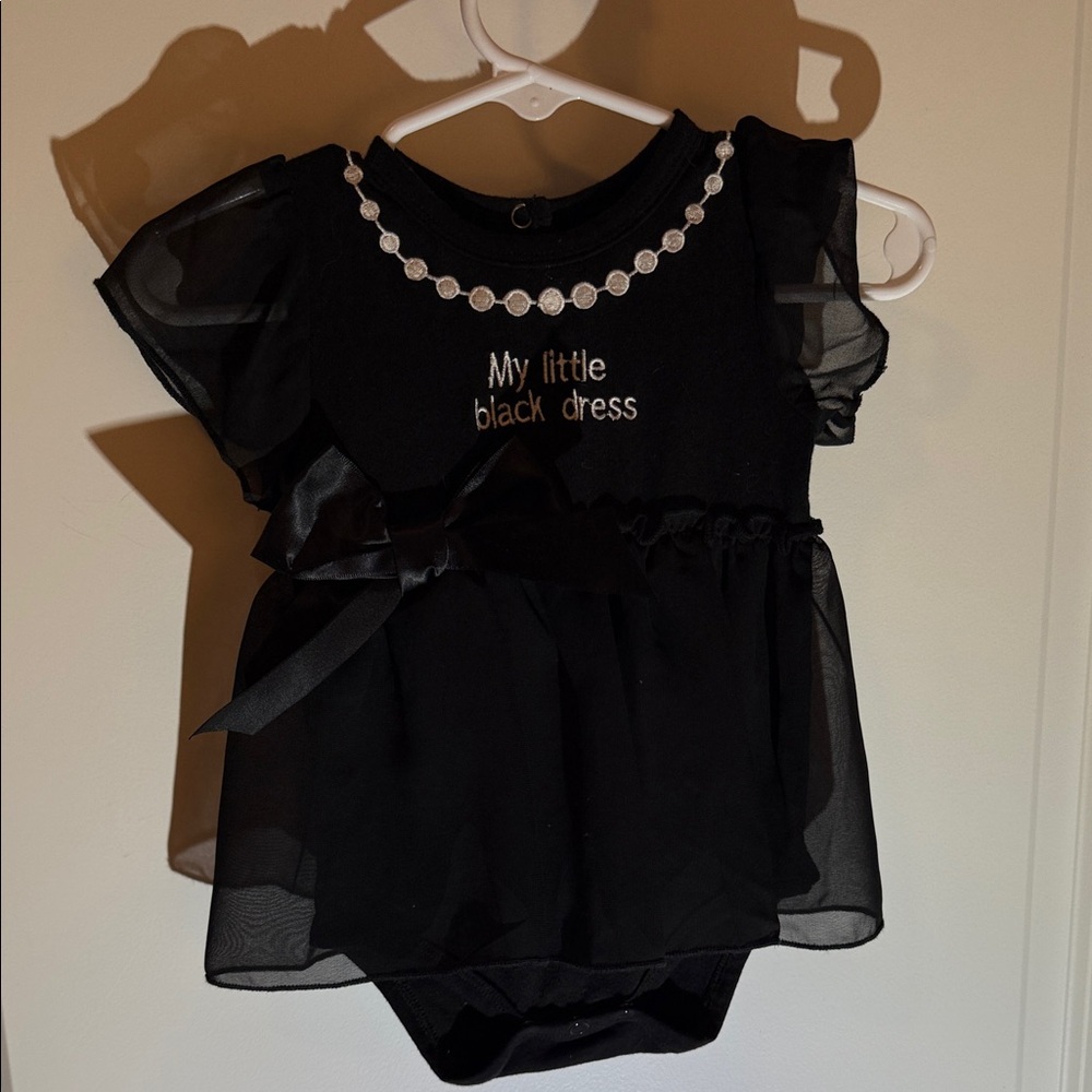Stephan Baby Black Dress with Sheer Sleeves